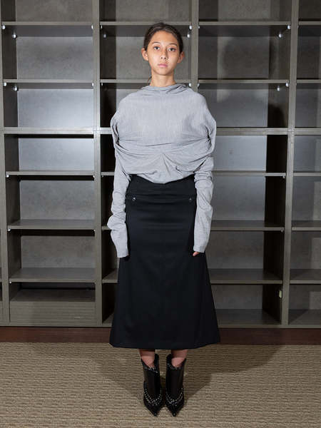 MM6 Maison Margiela Long slip skirt - Black | Garmentory