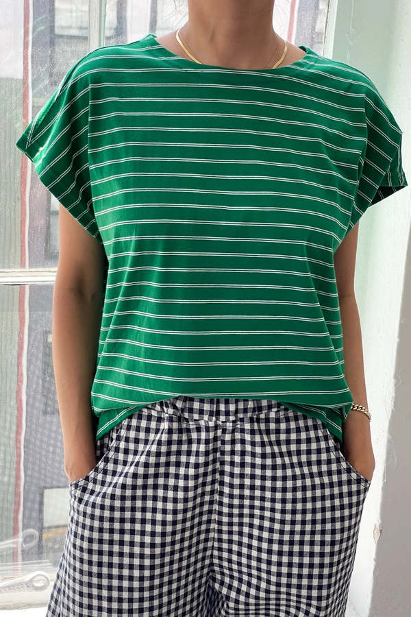 Le Bon Shoppe Chrie Tee - Green/White Le Bon Shoppe Chrie Tee - Green/White