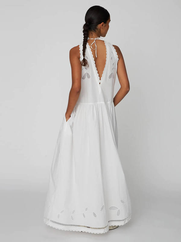 golden goose embroidered sleeveless maxi dress Gold High Neck Sleeveless Embellished Gown main image 0