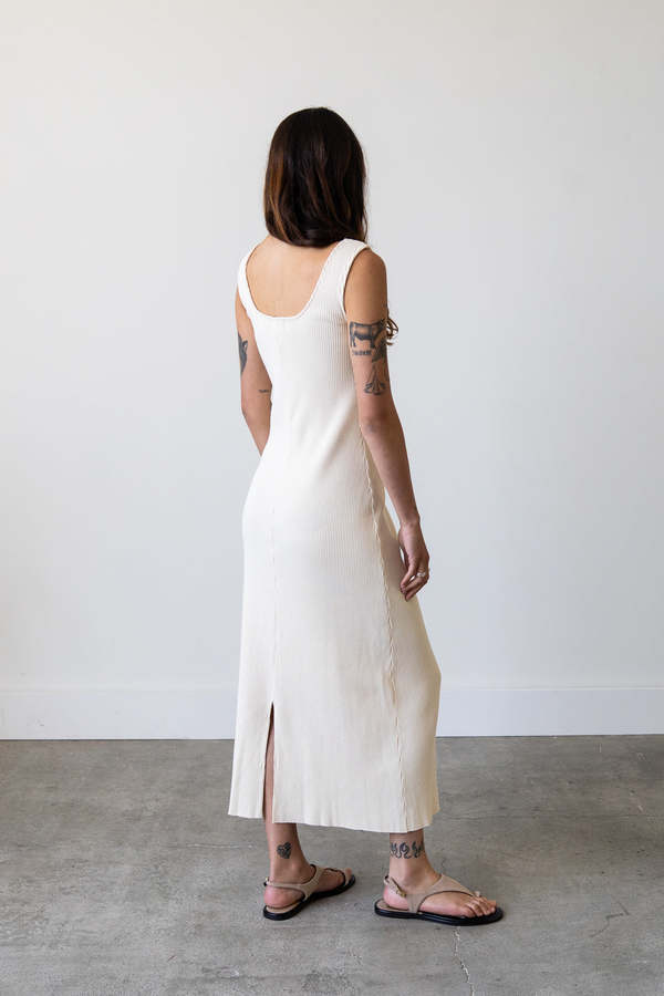 Waltz Ribbed Knit U-Neck Dress