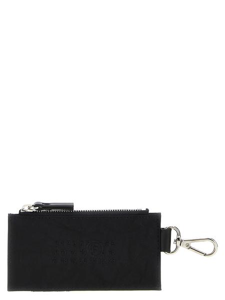 MM6 Maison Margiela Logo Print Card Holder wallet - Black