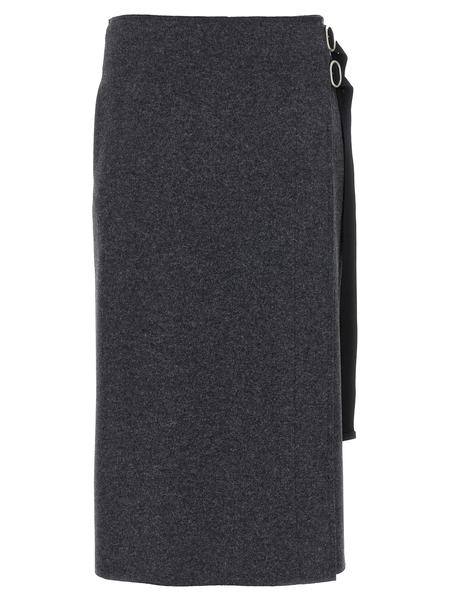 Jil Sander Satin Skirt With Side Slit - Yellow | Garmentory