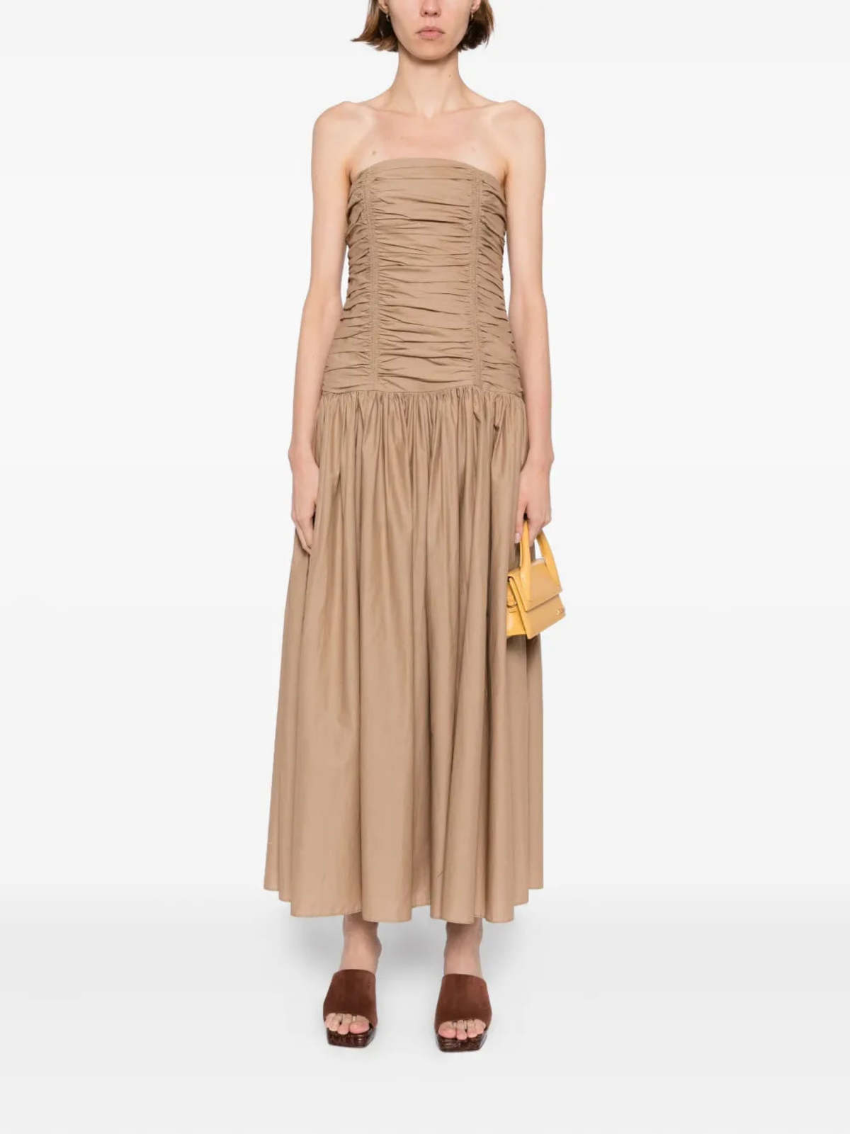 Matteau Strapless Drop Waist Dress - Stone | Garmentory