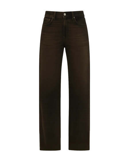 デニム・ジーパン Haikure Wide-Fit Black Organza Overlay Pants Haikure Wide-fit Black Organza Overlay Pants In Grey | ModeSens