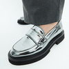 Royal Republiq Jinx Blox Mirror Loafer - Silver - Womens - Thumbnail 4