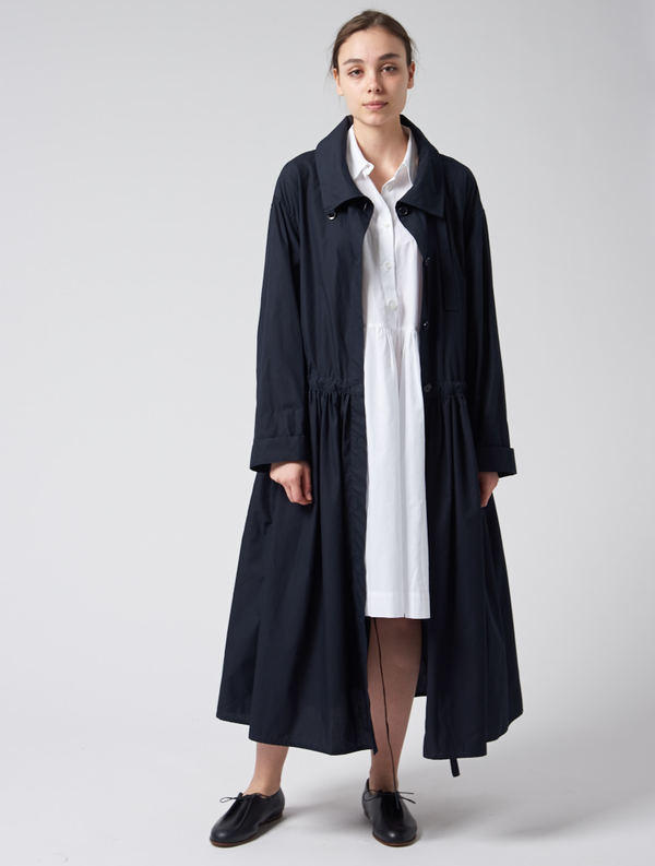 Lemaire Parachute Trenchcoat - Dark Navy | Garmentory
