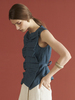 Maison De Ines Shirring Sleeveless Blouse - Blue - Thumbnail 4