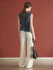 Maison De Ines Shirring Sleeveless Blouse - Blue - Thumbnail 6