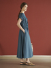 Maison De Ines Ribbon Shirring String Dress - Blue - Thumbnail 5
