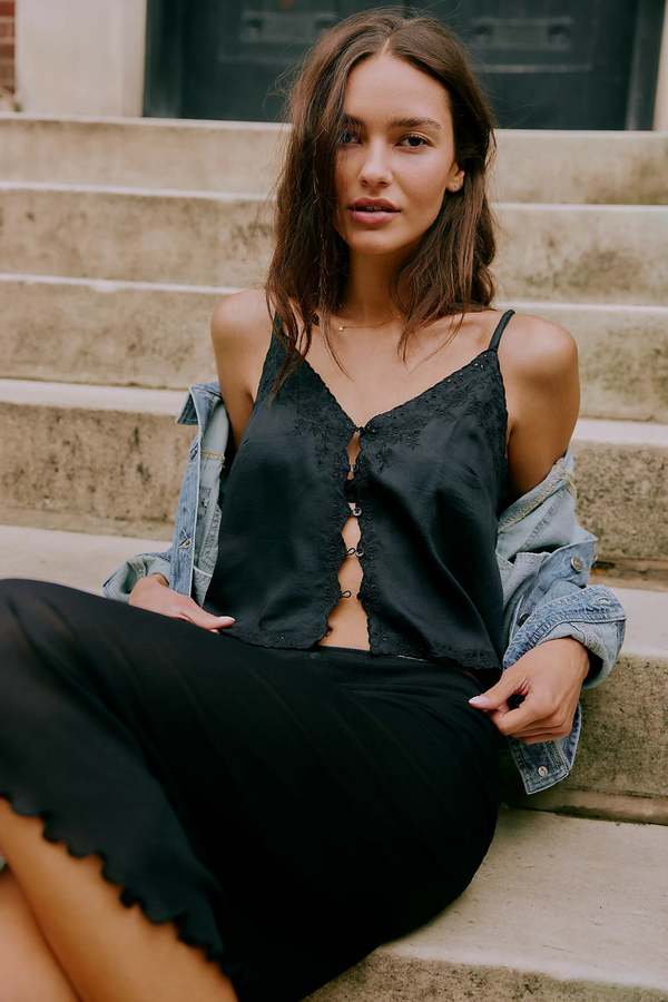 Free People Pieces Of You Cami - Black | Garmentory