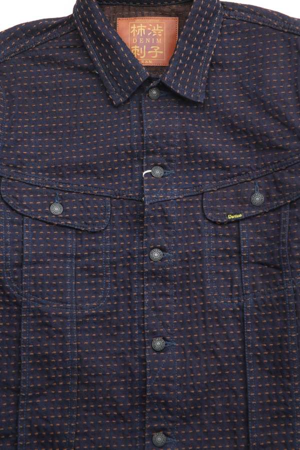 Studio D'Artisan KAKISHIBU SASHIKO [D4608] Denim Jacket | Garmentory