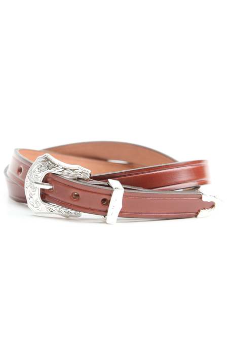 Tory Leather Hoof Pick Belt - Oak/Nickel | Garmentory