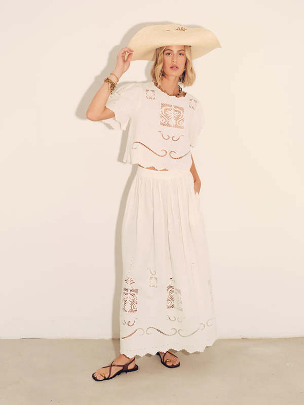 Carolina K Larissa Skirt - Ivory