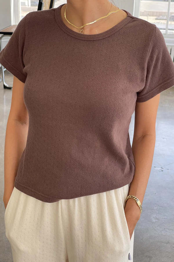 Pointelle Babe Tee