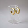 Leigh Miller Brass Marbleized Hoop Earrings - Thumbnail 2