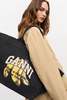 Ganni Shopper XXL Pocket Banana Print Tote Bag - Black - Thumbnail 4