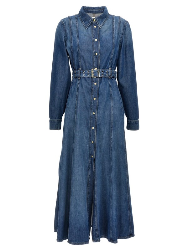 knee length dresses for ladies Future Denim Maxi Dress