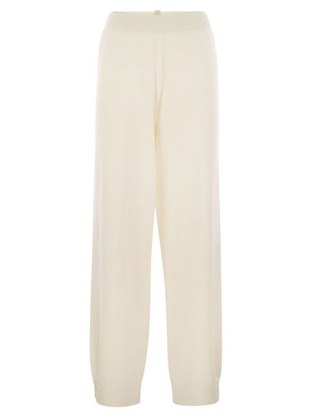 Fabiana Filippi Straight Wool Trousers - Black | Garmentory
