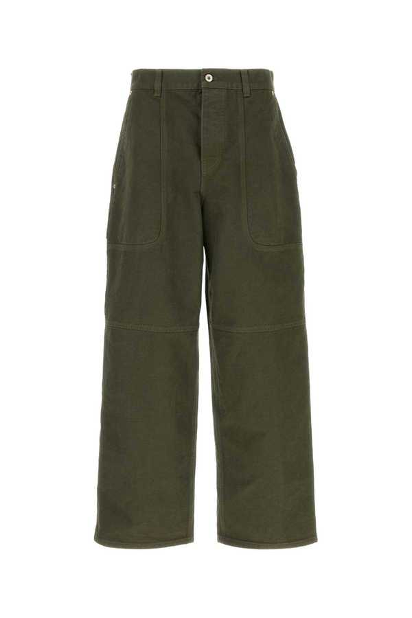 LOEWE Khaki Cotton Cargo Pant - Khaki Green | Garmentory