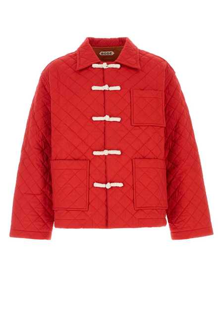 Bode Letter Block Quilt Jacket - Orange Multi | Garmentory