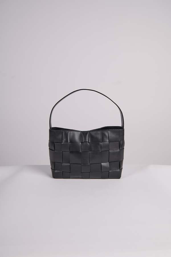 St. Agni Woven Mini Tote - Black