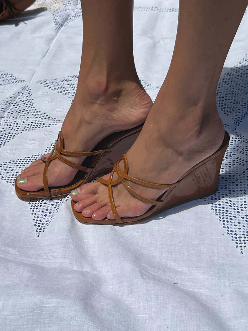 Maryam Nassir Zadeh Opera Wedge - Sella Patent Maryam Nassir Zadeh Opera Wedge - Sella Patent