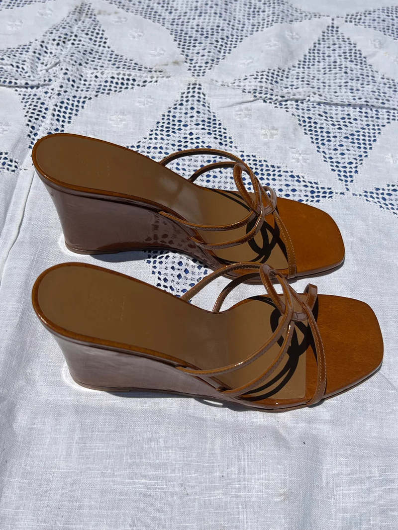 Maryam Nassir Zadeh Opera Wedge - Sella Patent Maryam Nassir Zadeh Opera Wedge - Sella Patent
