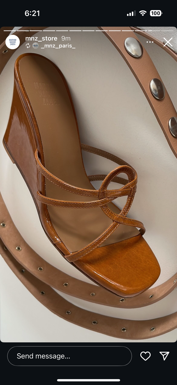 Maryam Nassir Zadeh Opera Wedge - Sella Patent Maryam Nassir Zadeh Opera Wedge - Sella Patent