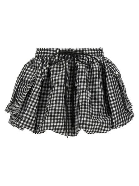 Ganni Bonded Crepe Skirt With Butterfly Hardware - Black