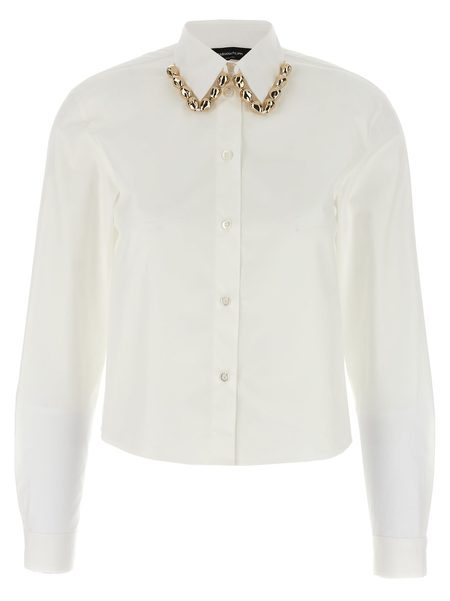 Tシャツ・カットソー FABIANA FILIPPI Sleeveless linen shirt (CAD275F883 1259) Jersey T-shirt, optical white for Women | Fabiana Filippi®