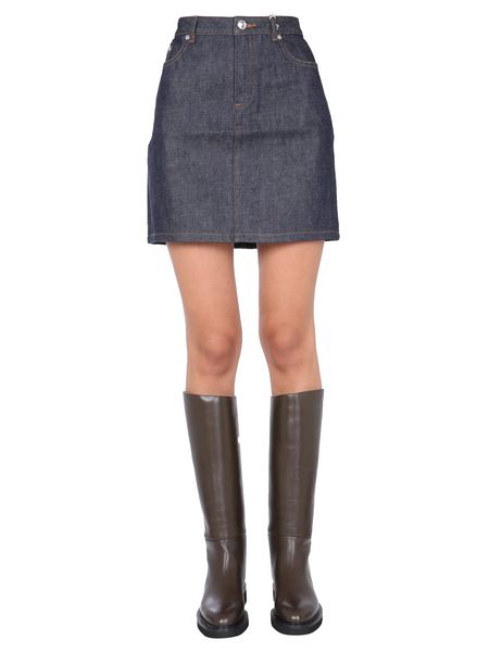 A.P.C. Jupe Christie Skirt - Blue | Garmentory