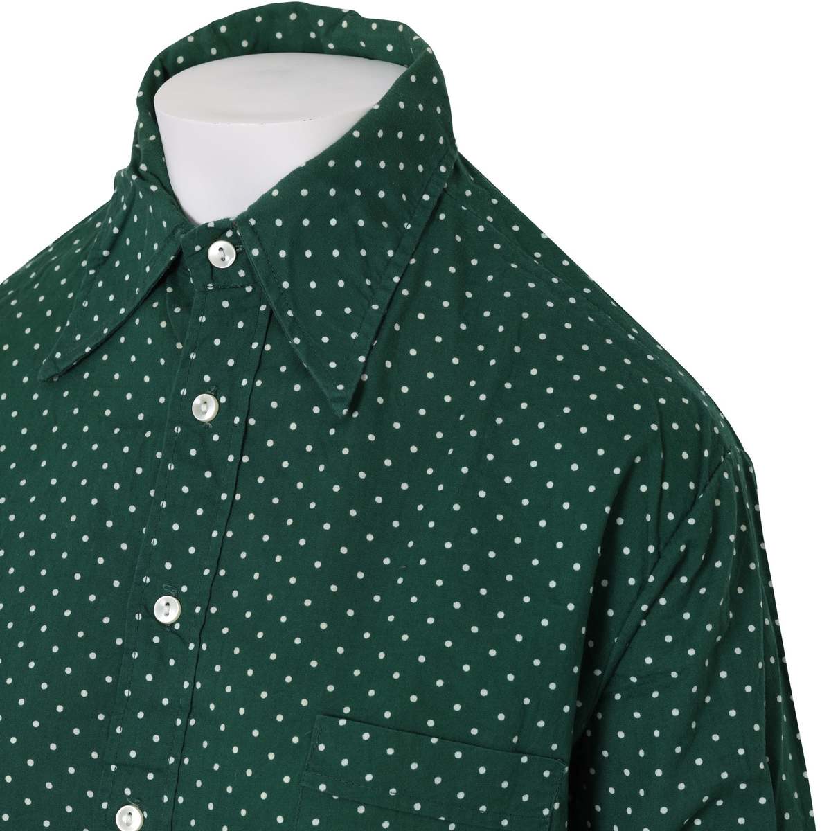 Rowells (England) 70s, Oversized Collar, Smart Print, British Leisure Wardrobe - Image 2 of 5