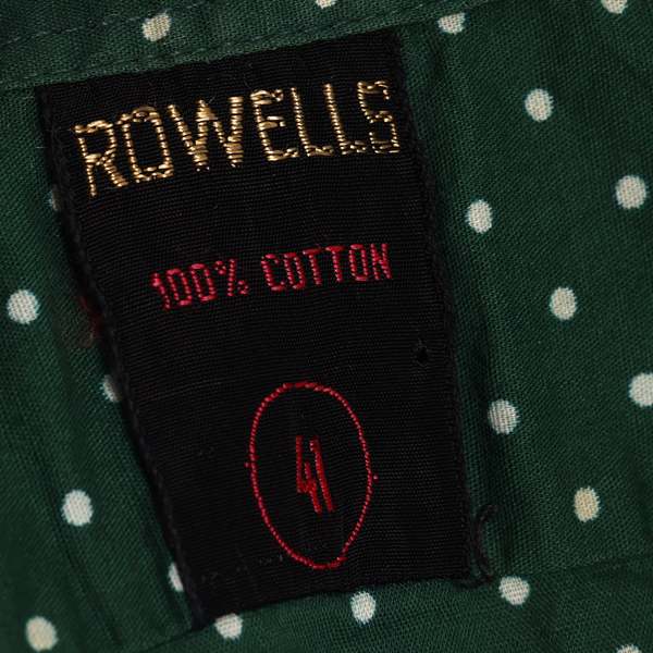 Rowells (England) 70s, Oversized Collar, Smart Print, British Leisure Wardrobe