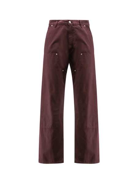 パンツ MM6 MAISON MARGIELA SHINY BURGUNDY WIDE TROUSERS Shiny burgundy wide trousers – Lord & Taylor
