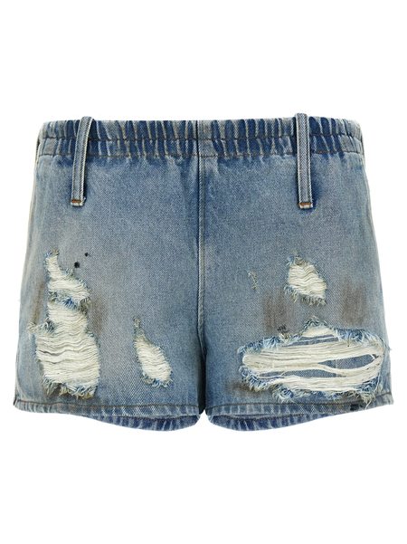 ショートパンツ MM6 MAISON MARGIELA Used shorts Light Blue MM6 Maison Margiela Used Shorts - Light Blue | Garmentory