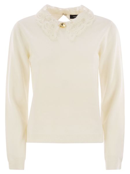 Tシャツ・カットソー FABIANA FILIPPI Jersey T-shirt with all over embroidery Fabiana Filippi Jersey T Shirt With All Over Embroidery