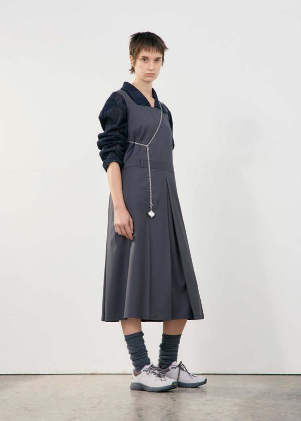 knee length dresses for ladies Faythe Apron Midi Dress | Disturbia main image 1
