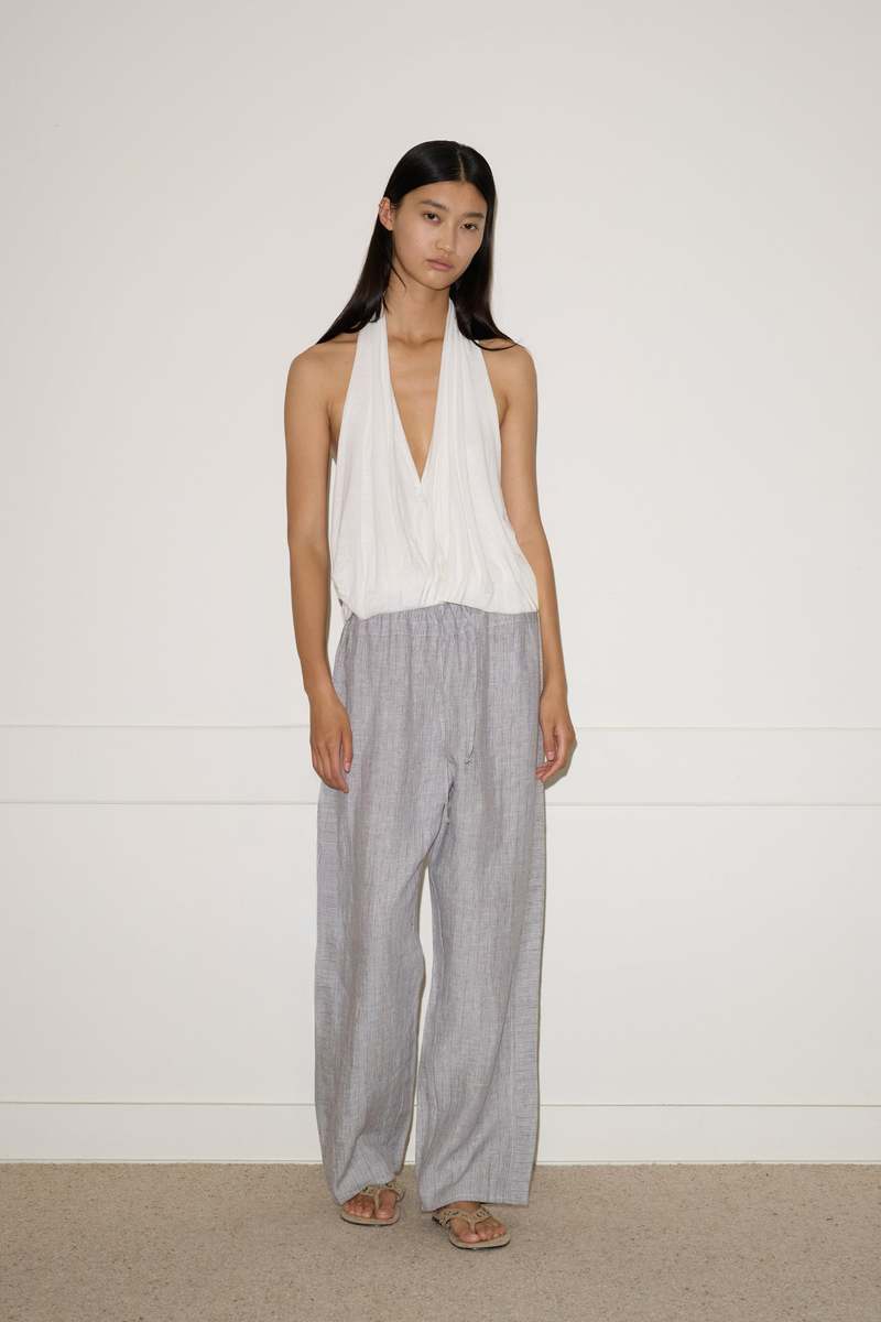 Deiji Studios Double Waist Linen Pant