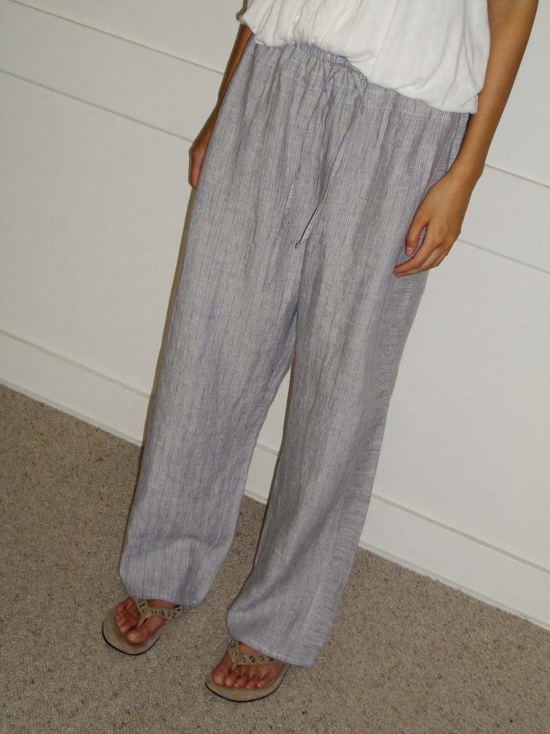 Deiji Studios Double Waist Linen Pant