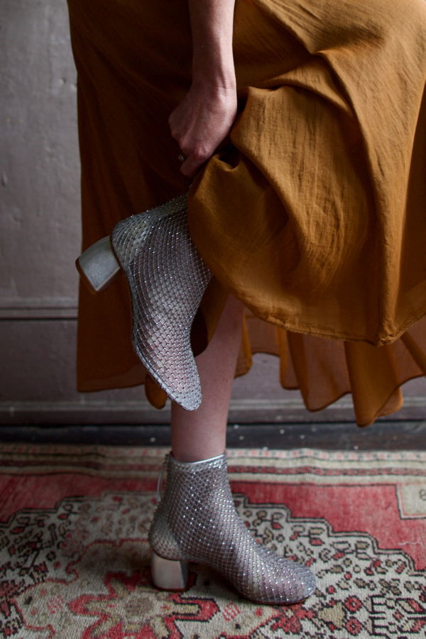 Forte Forte Chic Mesh Ankle Boot with Diamant Detailing Ankle Boot