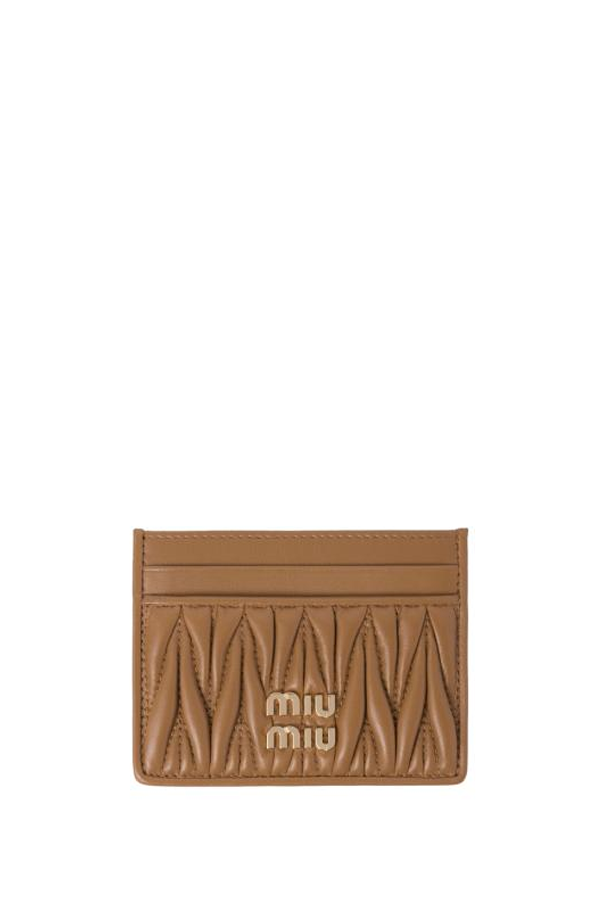 MIU MIU Business Card Wallet - Caramel