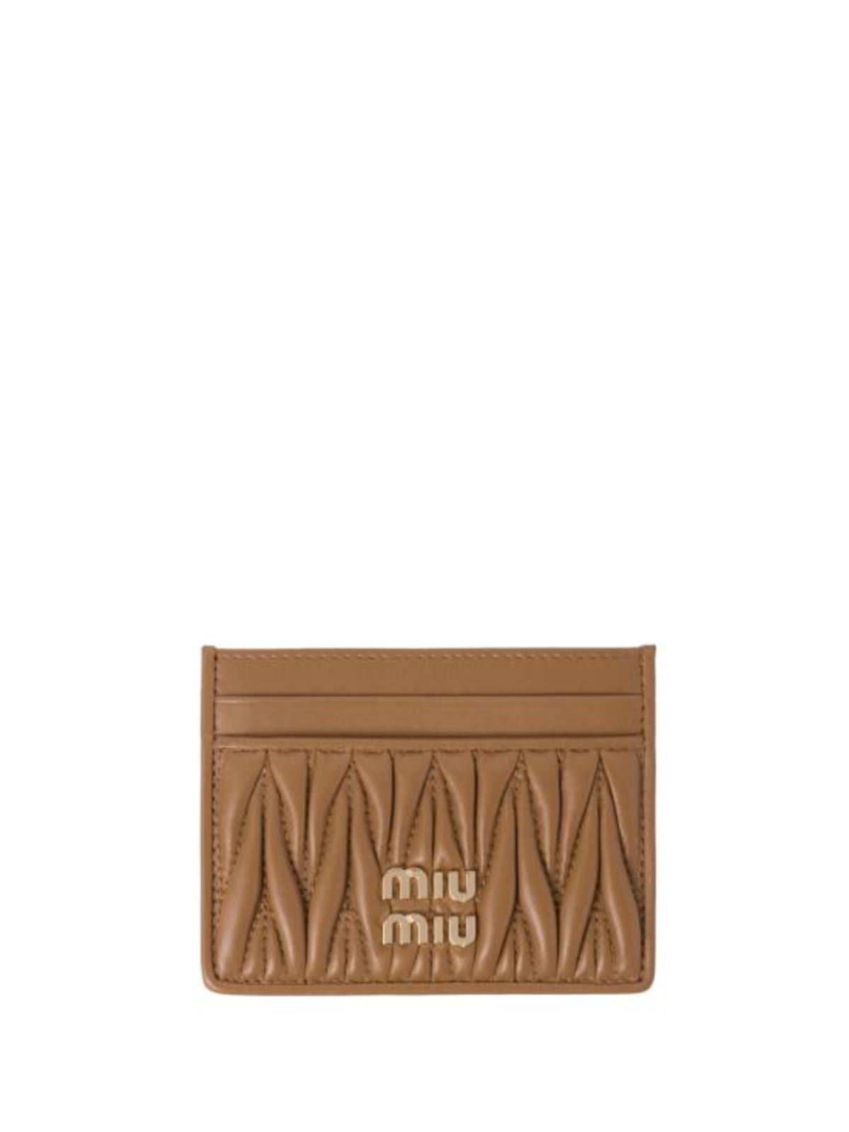 MIU MIU Business Card Wallet - Caramel - Image 1 of 3