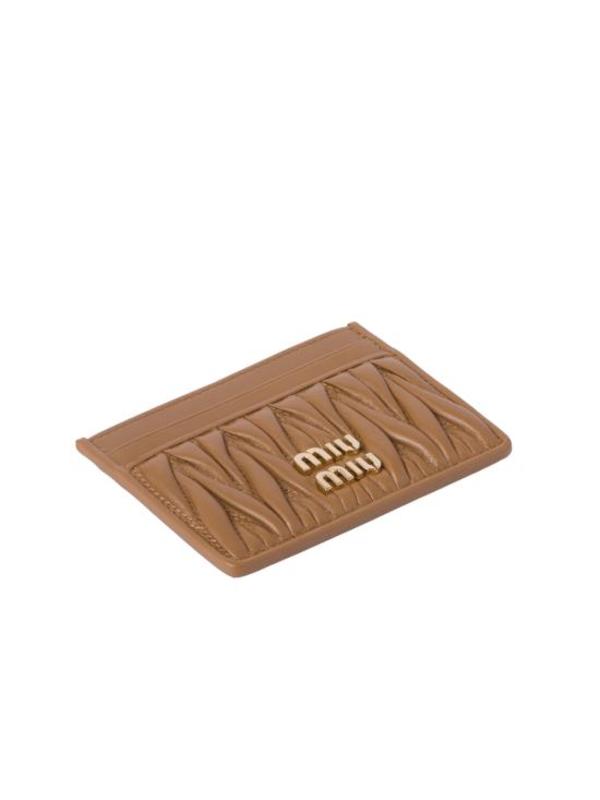 MIU MIU Business Card Wallet - Caramel