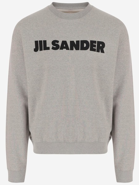 パーカー・フーディ Jil Sander Organic Cotton Hoodie With Contrasting Logo Jil Sander Organic Cotton Hoodie With Contrasting Logo
