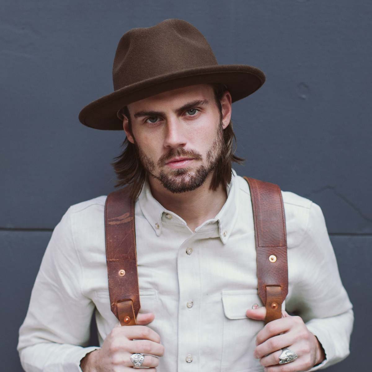 Yellow 108 Two Tone Luke Fedora Luke Fedora - Bone main image 4