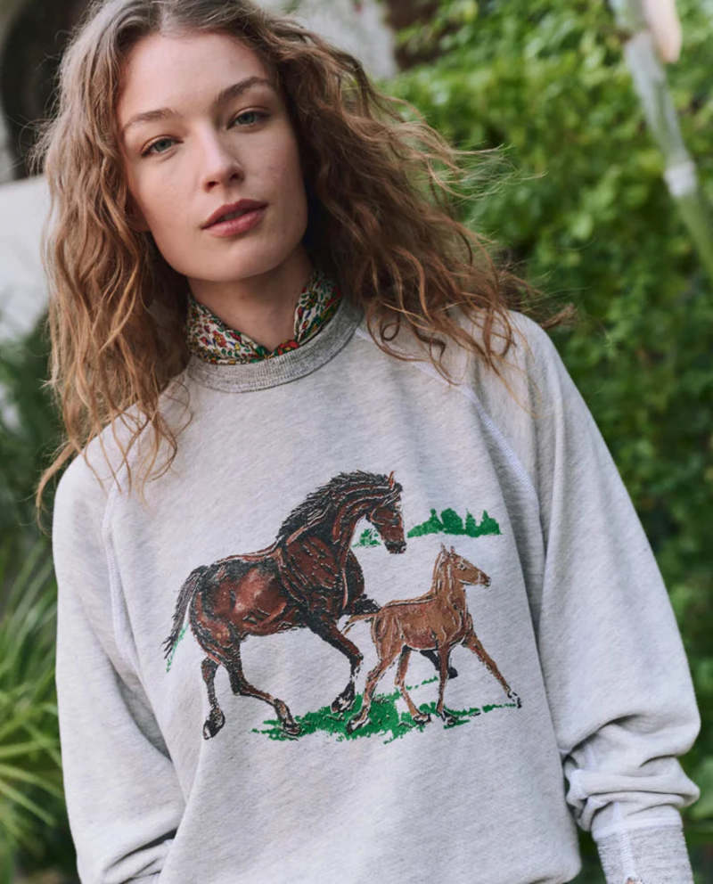 The Great. College Sweatshirt with Running Horses The Great. College Sweatshirt with Running Horses