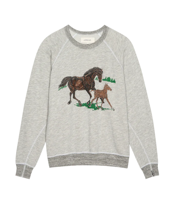 The Great. College Sweatshirt with Running Horses The Great. College Sweatshirt with Running Horses