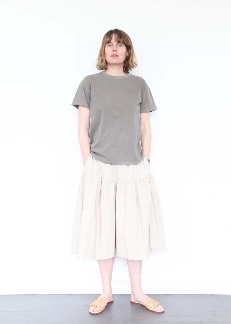 Black Crane Regular Short Sleeve Tee - Mud