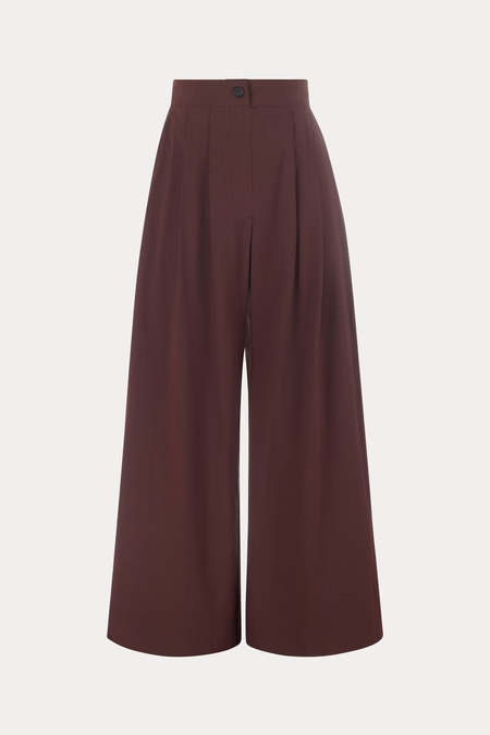 COMMON DIVISOR Rhombus Wide Leg Trouser - Black | Garmentory