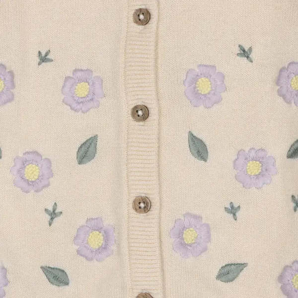 Viverano Organics Pointelle Knit Baby Cardigan in Floral Cardigan Viverano Organics Pointelle Knit Baby Cardigan in Floral Cardigan